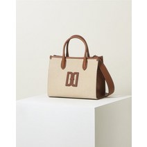 DAKS LONDON 베이지 불박 로고포인트 가죽배색 토트백 29532