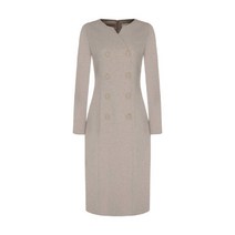 LYNN 린 (LGOPKJ9700) 사선 브이넥 버튼 원피스