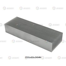 CPU쿨러 전자 라디에이터 알루미늄 조밀한 치아 방열판 압출 방열판 컴퓨터 수냉 시스템, 200x69x36MM