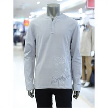 바쏘옴므 자수 슬릿넥 티셔츠 2컬러 SW1 RK 22