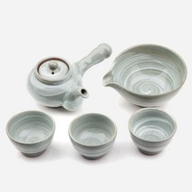 붓칠 분청 다기세트 바이어선물 외국인선물, 포장선택안합