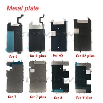 휴대폰케이블 케이블선 c타입 마이크로5핀 25핀 LCD 화면 홈 버튼이있는 금속 플레이트 실드 IPhone 7 8 6 6S Plus X XR XS Max 용 플렉스 케이블 교체 부, [06] 1pcs for 7plus
