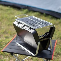 하모니 캠핑화로대 바베큐그릴 미니멀캠핑 일체형 무조립, (29.5x23.5x22.5cm)