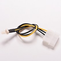 Molex-IDE To 3 핀 PC 컴퓨터 CPU 케이스 팬 전원 커넥터 케이블 어댑터 20cm 4 핀 2 개입, 한개옵션0