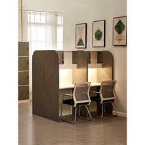 고급디자인 스터디카페책상 독서실 칸막이 수납함, 의자