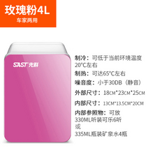 해외 선과 미니 led 차량용 소형냉장고 8L 냉동차 가정양용 화장품 숙소-16519, 단일옵션, 옵션02
