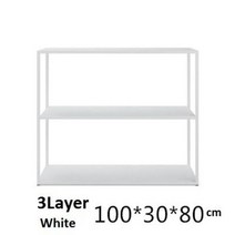 진열선반 스탠드 미니 베란다 철 선반 침실 파티션, 14.White100x30xH80cm b