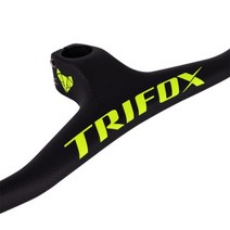 빠른 해외직구 TRIFOX 풀 카본 MTB 핸들바 일체형 산악 자전거 RHB200 3K 매트 블랙 -17 도 탄소 핸들바 스템, Green Stem-100mm_Length 740mm