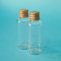 플라스틱 투명 갈색 미니 공병 여행 소분 용기 페트 병 20ml 30ml 50ml, 투명 골드뚜껑 30ml, 1개
