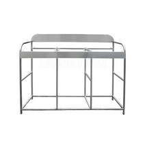 리빙플랜 사각스텐라운드형 3분류 마대걸이 분리수거대