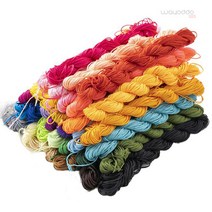 와요또 1mm 1.5mm 폴리 매듭 팔찌 끈 매28컬러 수공예 끈팔찌, 1.5mm(13m), 2.빨강
