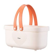 Cosmetic Sundries Hanging Basket Storage Drain Bag Basket Bath Storage Sink Holder Soap Holder Kitch, White_L
