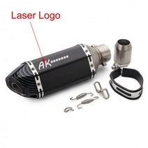 오토바이 36-51mm 배기 파이프 머플러 이스케이프 가와사키 닌자 ZX-14R MT09 YBR 125Z MT03 혼다 XR 250 CB 500X mt03, BLACK