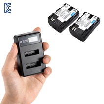 상세설명참조 캐논 LP-E6 호환 배터리 충전기 세트 6D Mk2 육두막, LCD충전기1개 호환배터리2개 세트
