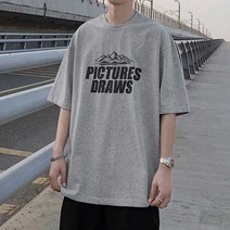 10대 남자 코디 유니크 영문 레터링 반팔 여름 티셔츠 여름 면티 캐주얼오버핏반팔 데일리룩 저렴한