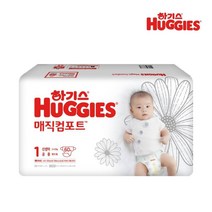 하기스 매직컴포트 밴드형 기저귀 신생아용 1단계 남여공용 60p