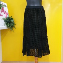 베네통 벨벳 도트 스커트 BASKA3161BK