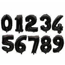 16 32 인치 호일 생일 풍선 에어 헬륨 번호 피규어 웨딩 해피 버스데이 파티 장식 아이 축하 해요, [01] Number 0, [02] 32 인치, [05] black