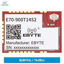 CC1310 Modbus UART 무선 모듈 14dBm 소형 장거리 1.5km SMD 저소비 전력 데이터 전송 E70-900T14S2