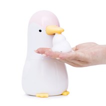Juse 자동손세정기 러블리 펭귄 디스펜서 거품형, 핑크