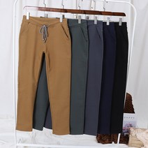 브이와이 남성 겨울 두툼한 본딩 기모 슬림 팬츠 밴딩 면 바지