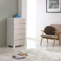 [우아미아이] [우아미가구]찰스 5단 서랍장 600, 색상:올화이트