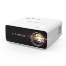 빔프로젝터 스마트빔 회의 캠핑 가정 이동식tv 레이저빔 와이파이 블루투스 와 wewatch v51 비디오 proyector 3003939 풀 HD 1080p 지원 4k led, 하얀, 나는 플러그