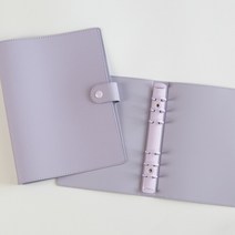 6공 다이어리 투톤 커버 A5 A6 가죽 다이어리 바인더, 투톤 6공 다이어리 커버_04퍼플바이올렛A6