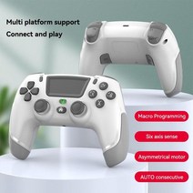 조이스틱 게임패드 무선 블루투스 호환 게임 패드 진동 6 축 콘솔 컨트롤러 Ps 4, [05] white gray