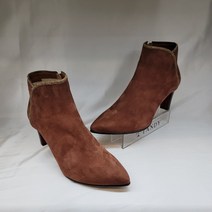 [탠디] 여성 기장10cm 굽7cm 브라운세무 보석라인 앵클부츠WA121M510SA516