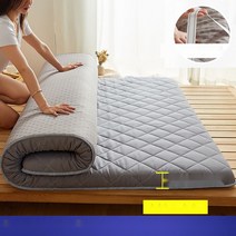 거실 싱글 요 기능성 SS 가성비 손님용매트 퀸 토퍼 매트리스 접이식 바닥 침대 원룸 Q, 그레이【업그레이드 도톰한 모델】, 【150x200cm】-더블베드【워싱면 비침】