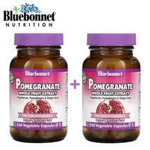 (1+1) 블루보넷 석류 추출물 Pomegranate 포메그래니트 엘라그산 푸니칼라진 폴리페놀 60 베지캡슐 2팩