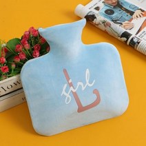 핫팩 손난로 레터링 보온 물주머니(800ml) (블루), 단품