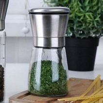 티도요 통후추 유리 그라인더 통깨 갈이 핑크솔트 스텐 분쇄기 페퍼밀 (180ml)