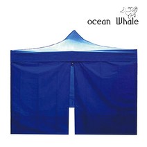 CISO 접이식 야외 천막 2x2 ABC세트 (지붕+프레임+심플바람막이4면) 포장마차 캐노피 행사용천막, (ABC세트)블루