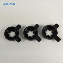 아이스크림 부품 교체 설치 3 개몫 블랙 컬러 육각형 모델링 캡 소프트 기계 용 예비 내경 28mm, 없음