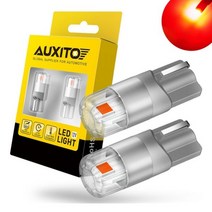 AUXITO-360 도 조명 Canbus T10 램프 W5W LED 전구 196 3030SMD 자동차 주차 위치 사이드 마커 자동 인테리어 조명 2 개, 빨간