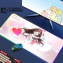 에픽 세븐 데스크 Rgb 마우스 패드 게임 빅 Xx 게이머 애니메이션 확장 카펫 매트 Pc 키보드 Mause Mats Mi, 13 GG002314_02 RGB300x600x3mm
