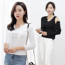 세이스타일 골지 나시 가디건 세트