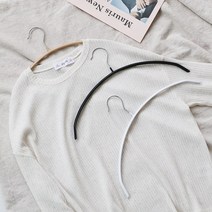 네이쳐리빙 논슬립 코팅 니트 티셔츠 상의 옷걸이, 베이지, 20개