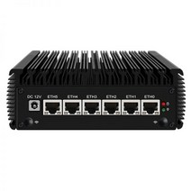 미니피씨 미니컴퓨터 미니PC 6 * LAN 2.6G i226 pfSense 방화벽 미니 PC 인텔 쿼드 코어 N10 2.0GHz 산업용 팬리스 컴퓨터 1 COM HDMI 소프트, No Wifi, 미국, 16GB DDR4 256GB NVMe