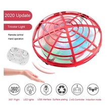드론 미니 RC UFO 드론 LED 조명 제스처 감지 쿼드콥터 충돌 방지 유도 플라잉 볼 Dron 완구, 04 With remote control