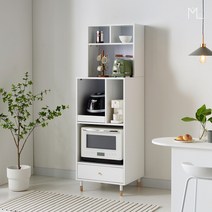 보니타 600 광파 오븐 렌지대 전자렌지 수납장 상부장 세트 밥솥 선반장, 그레이, 선택:그레이