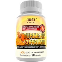 미국직구 Just Potent 최상급 그레이드 Turmeric Curcumin 90캡 1팩, 수량, 상세참조