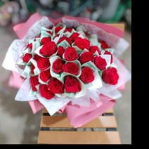 한솔꽃직매장 돈꽃다발 용돈꽃다발 어버이날선물 부부의날 성년의날 결혼기념일 용돈박스 생신선물 기념일선물 (색상변경가능.비누꽃도가능)