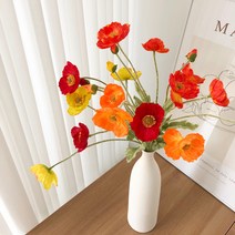 부카즈 양귀비 - 조화 인테리어 실크플라워, 블루