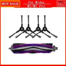 로봇청소기 물걸레 호환 지원 롤브러시 사이드 HEPA 필터 걸레 Midea M7 Pro/M7 로봇 진공 청소기 예비 부, 08 5 pcs