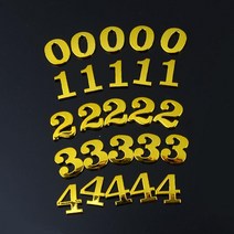 빌라 아파트 호수 부착용 입체 금색숫자 대학교강의실 원룸텔 관공서 볼록, 22222