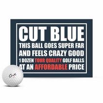 컷블루 골프공 Cut Blue Golf Balls 1 Dozen, white