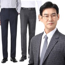 리빌모아 봄신상 세련된 노턱 사방스판 허리밴드 남성 정장바지